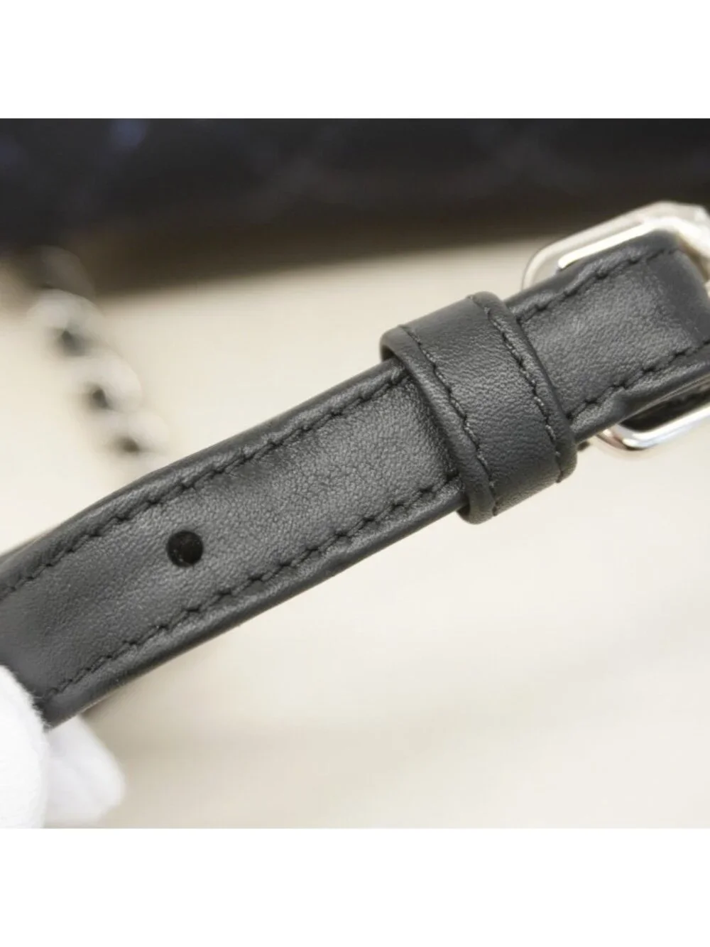 Chanel Waist Bag Jersey Black Silver - Picture 6 of 7